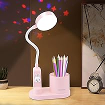 Lampada Da Scrivania Per Bambini, Lampada Da Tavolo In Sale Dell Luce Notturna Che Cambia Colore Automaticamente Con Portapenne Luce Di Lettura Dimmerabile Ricaricabile Per Bambini Rosa 86429771