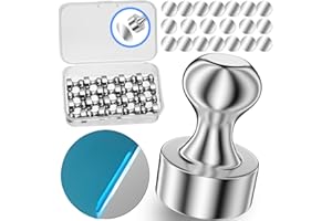 OFCIIN Neodym Magnete Extra Stark, 20 Stück Magneten mit 20 Stück Metallplättchen, 12 X 16mm Magnete Stark Kleine für Magnettafel Kühlschrankmagnete, Pinnwand magnetisch,Whiteboard, Notenmagnete