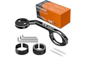 NICEDACK Supporto per Bicicletta Compatibile con Garmin Edge 500 510 520 530 540 130 130 Plus 25 20 800 810 820 830 840 1000 1030 1030 Plus 1040 Edge Explore 2 con Supporto per Action Camera