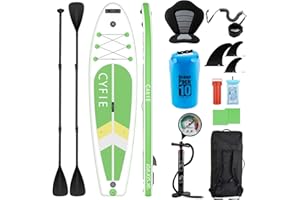 CYFIE Tabla Paddle Surf Hinchable 320 x 81 x 15 cm, Tabla de Surf de Remo, Accesorios Completos con Bomba, Asiento, Mochila,Correa,Bolsa Impermeable, Tabla Sup Capacidad de Carga de 150 kg