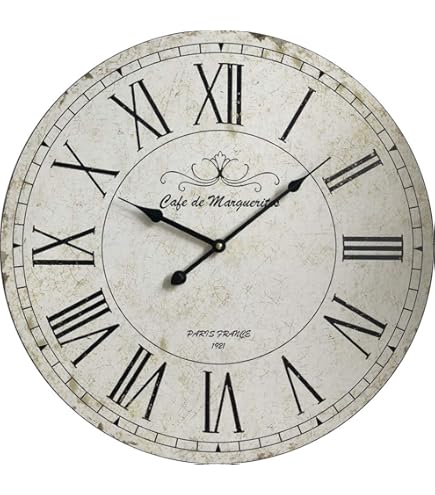 Fox en Simpson Grand Centraal Station Extra groot 50cm / 20-inch wandklok in crème (wit