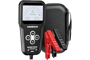 KINGBOLEN BM520 6 V/12 V/24 V, tester per batterie auto, 100 – 2000 CCA per auto, con test di stato della batteria, test di carica, alternatori, per auto, moto, ATV, SUV, camion, barca