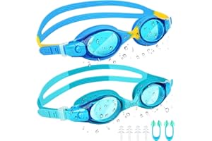 JATEKA Occhiali da Nuoto per Bambini,Maschera Snorkeling Trasparenti Antiappannamento Ragazzi e Ragazze da 4 a 16 Anni
