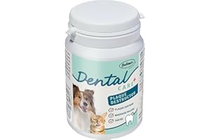 BUBIMEX - Plaque Destructor - Hygiène Bucco-Dentaire Chien & Chat - Combat La Plaque Dentaire & La Mauvaise Haleine - Formule Bio à Base De 100 % d'Algue Brune - 80 g