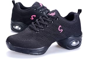 RHSMQ Scarpe da Ballo Professionale Jazz Dance Ghost Scarpe da Ballo, Sport da Donna Danza Hip-Hop Scarpe Traspiranti, Modern Sports Fashion Four Seasons Comfortai Comodi Scarpe Casual(39, Black)
