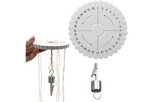 DHER Pesa kumihimo Discos trenzados kumihimo ponderado Placa de fijación de trenzado trenzador, Placa de fijación de trenzado trenzado hecho a mano cordón cola clip herramienta Placa de fijación