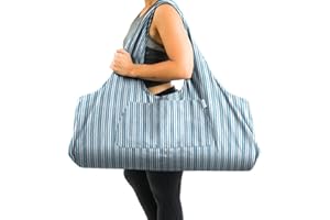 Yogiii Large Yoga Mat Bag, Large Yoga Mat Tote Sling Carrier W/Side Pocket