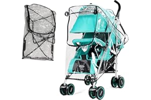 PFLYPF 1 Stück Universal-Regenschutz, transparente Kinderwagen-Regenschutz, Fenster-Öffnung Reißverschluss, winddicht, wasserdicht und staubdicht, geeignet für Kinderwagen