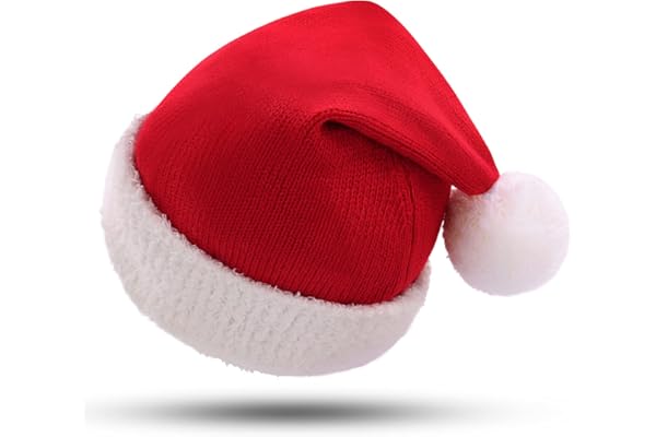 KONVINIT Bonnet Noel Bebe Chapeau Bébé Noel Bebe Fille Noel Bonnet pere Noel Enfant rouge et blanc Bonnet tricoté
