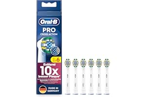 ‎ORAL-B Oral-B Pro Tiefenreinigung – ORIGINAL Aufsteckbürsten für Elektrische Zahnbürste – Tiefe Zahnreinigung, Ersatzbürsten mit X-Förmigen Borsten, Zahnbürstenaufsatz, Made in Germany – Weiß, 6 Stück