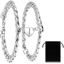LuLiyLdJ Braccialetto Coppia Braccialetto Magnetico Attrazione Mutua Corda Amicizia Intrecciato Regalo per Uomini e Donne