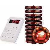 Retekess TD158 Restaurant Callers, Pagers Beepers, 10 Pagers | for Restaurant, Hotel, Bar, Outdoor 500M, Digital Tube Screen,