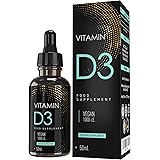 Veganes Vitamin D3 1000 (Cholecalciferol, 50ml flüssig) - Laborgeprüfte 1000 I.E. pro Tropfen - Hochwertig: Gewonnen aus Flec