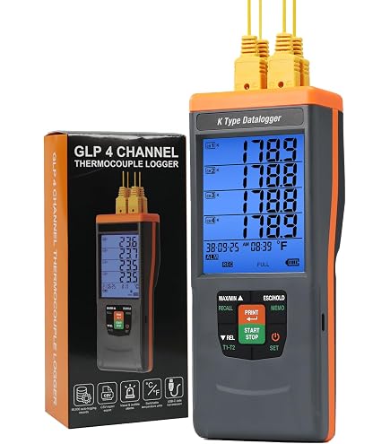 PCE-T390 4-Kanal Datenlogger & Thermometer – Für K-, J- & Pt100-Fühler, Mit Speicher & Schnittstelle
