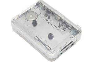 ASHATA Zaktualizowano Konwerter z Kasety na MP3, Przechwytywanie Przenośnego Odtwarzacza Kasetowego USB, Odtwarzacz Kasetowy Odtwarzacz MP3 Audio Muzyka z Gniazdem Słuchawkowym 3,5 Mm, Kaseta