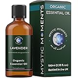 Mystic Moments Olio Essenziale Organico di Lavanda - 100ml - 100% Puro