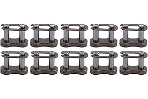 Jenngaoo 10Pcs 25H Maillon Principal de Chaîne, Maillon de Connecteur de Chaîne à Rouleaux, Chaînes en Fonte pour Vélos, Motos, Machines Domestiques et Industrielles