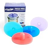 Masontops Pickle Pipes - Wasserlose Luftschleuse Fermentationsdeckel - Regular Mouth Fermentationsverschluss für Einmachgläse