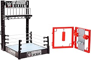 WWE - Wrekkin' Palestra, Performance Center Set da Gioco con Accessori da Rompere, Impalcatura che Crolla, Ring, Giocattolo per Bambini 6+ Anni, GGB65