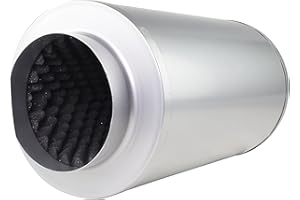 LABT Rohrschalldämpfer mit Akustikschaum Lüftung Zu und Abluft Durchmesser 150 mm Dämmstärke 50 mm Grow