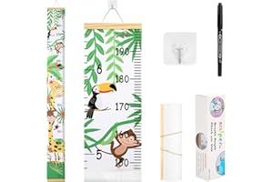 SMLPER Grafico di Crescita del Bambino, Grafico Pensile da Parete Righello di Misura Dell'altezza in Tela per la Decorazione Della Stanza dei Bambini 200 x 20 cm