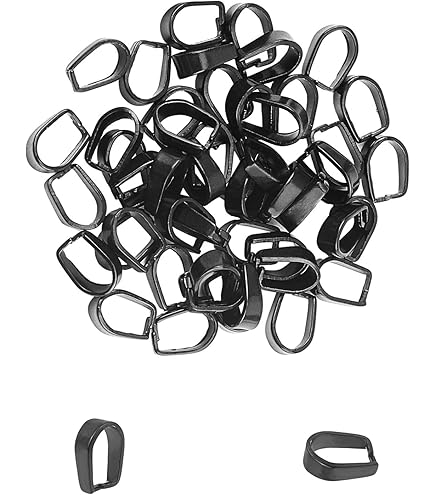 UNICRAFTALE 35 stks Zwart Roestvrij Staal Snap op Bails Zwarte Hanger Bails Snap On Bails Ice Pick Pinch Bails Sluiting Connector Bevindingen voor Sieraden Maken 2-7mm