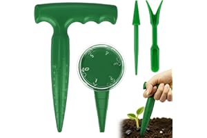 Milifox 4pcs D'outils de Semoir de Plantoir à Bulbes - Jardinière à Bulbe pour Plantation - Outil de Jardinage pour Semis de Légumes et de Fleurs Transplantation Facile