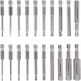 K Kwokker 20 x Allen Key Bit Set Hex Wrench Magnetic Screwdrivers 2.3" Long 1/4" Diameter Quick Release Extension Bit Holder 