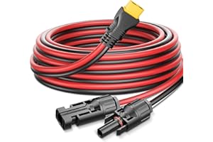 10AWG Solar Panel Connector to XT60 Cable for Ecoflow Generator(12ft), Gonifeto Solar Charge Extension Wire for Portable Battery Power Station,Solar Adapter to Injection Molding Female XT60 Solar Cord