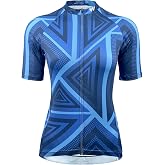 Wulibike Women's Long Sleeve Cycling Jersey Breathable Road Bike Jersey with 3 Back Pockets