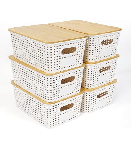 Set De 3 Boîtes De Rangement Avec Couvercles - Cuir Vegan - Empilables - Organisateur Bureau