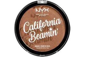 NYX Professional Makeup California Beamin' Bronzer Visage et Corps, Poudre de Soleil Compacte, Grand Format, Formule Vegan, Fini Satiné, 14 g, Teinte : Sunset Vibes