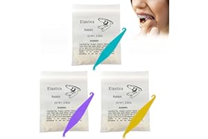 MIAYICAL Elastici in Gomma Ortodontica,300 pezzi Elastici Ortodontici, Elastici Multiuso,Dentale Dentale Gap Ortodontico Fasce Elastiche Trasparenti, 3/16 Elastico Denti Rubber Band Oral Orthodontics Strumento