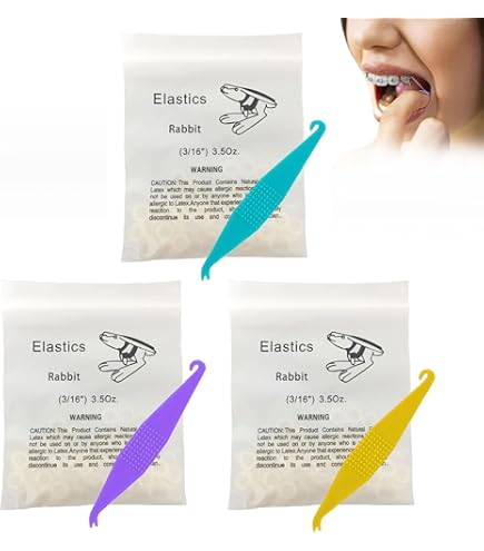 Fermeture Espaces Dents Élastiques Orthodontiques 1/4 Pouce - Lot De 500 Avec Entretoises Pour Fixation Dents élastiques Dentaires