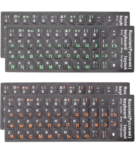 6 Feuilles Autocollants Clavier Keycap Pour Ordinateur Portable Clavier