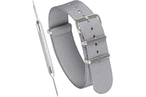 Sniper Bay Nato Strap Watch Strap – Nato Watch Straps for Men and Women with Military-Grade Nylon, Stainless Steel – 18mm, 20mm, 22mm, 24mm Wrist Strap Widths