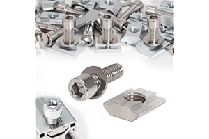 KINETOX 25 Stück Nutensteine M8 Set T-Nut M8 T-Slot Nutmuttern Schrauben 3030 Serie Schiebemuttern M8 T Nut Schiene für Aluminiumprofil Extrusionsschlitz