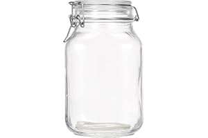 BORMIOLI ROCCO 2 litro Barattolo in Vetro con Chiusura Clip