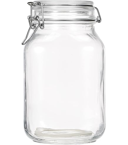 5five Vaso In Vetro Con Coperchio In Acciaio Miro - Capacità 2 Litri, Design Essenziale Per Conservazione Alimenti - 5