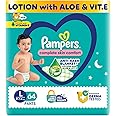 Pampers Complete Skin Comfort Pants, Large (L), 64 Count, Anti-rash blanket, Lotion with Vitamin E & Aloe Vera, 9-14kg