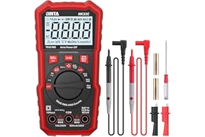 BINTA Digital Multimeter 4000 Counts with Auto-Ranging AC/DC Current and voltage, Ohm Volt Amp Meter Tests Live Wire, NCV, Capacitance, Continuity, Diode Measuring for Home Automotive Industrial