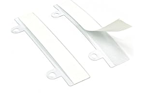 LEO'S LEO’s - 20 Stück Abheftvorrichtung selbstklebend mit 2 Abheftlaschen in Transparent - Abheftstreifen zum Kleben ungeschlitzt - Selbstklebende Heftstreifen für Mappen, Ordner, Hefte und Akten