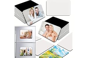 TEARMIER 45 Pcs Sublimation Blank Fridge Magnets,Personalized DIY Decorative Magnetic Sticker,Sublimation Fridge Refrigerator Blank for Whiteboard Office Calendar Kitchen Home Decor(5.5x7.5CM)