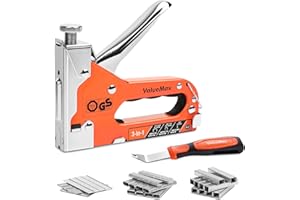 ValueMax 3-in-1 Handtacker Set mit 3000 Klammern -TÜV GS geprüft- Profi Tacker für Holz, Typ 140/28/8 leistungsstarker Tackerpistole mit einstellbarer Schusskraft für Dekoration, Möbel