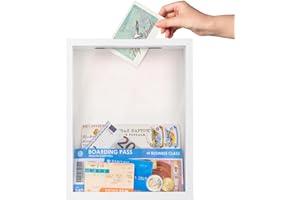 WISYOK Cornice portafoto 3D da riempire, 22 x 27 cm, profondità 3 cm, per parete e desktop, Shadow Box per foto, oggetti, bouquet di nozze, opere d'arte fai da te (bianco)