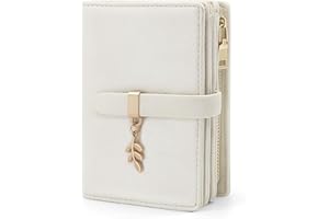 HNOOM Carteras de Mujer Cuero PU Monedero Muje Pequeñas Formato Corto Billeteras para Mujer Bloqueo RFID Cartera, Monederos Tarjetero con 16 Ranuras para Tarjetas y Monedero Cremallera (Beige)