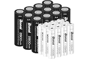 Batterie Ricaricabili EBL AA 2800mAh - 8 Pezzi, NiMH, Alta Capacit&agrave;