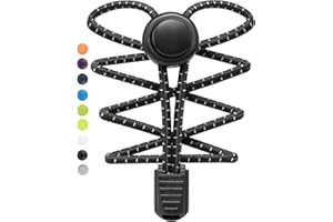 Stepace [ 2 Paires Lacets Élastiques Autobloquants 120 cm - Système ultra rapide sans laçage - Magiques Élastiques Lacets de Chaussures Pour Enfants, Adultes, Personnes âgées, Désactivé