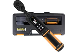 Uharbour Digital momentnyckel, 3/8 tums drift, 0,9–60 Nm räckvidd, elektrisk momentnyckel med dubbel riktning, ±1 % noggrannhet med vibrationer, sommar och LED-larm