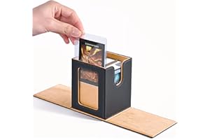 ZLCA MTG Deck Box mit Commander Display, Magnetic Sammelkarten Box für 100+ hüllen Karten, Premium Karten Aufbewahrungsbox mit 2 kartentrenner 1 Toploader Kompatibel mit Trading Cards (Grey&Khaki)
